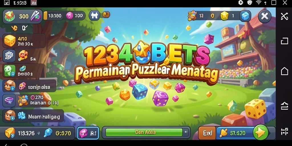 Tampilan gameplay 1234BETS yang penuh warna dan menantang.