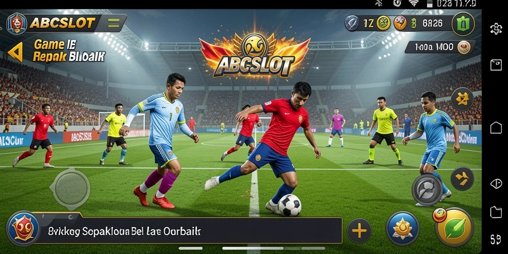 Tampilan gameplay menarik dari ABCSLOT dengan aksi sepak bola seru.