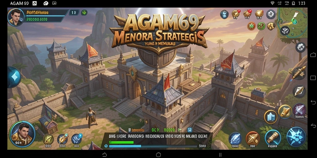 Screenshot gameplay AGAM69 menunjukkan aksi menara pertahanan melawan musuh.