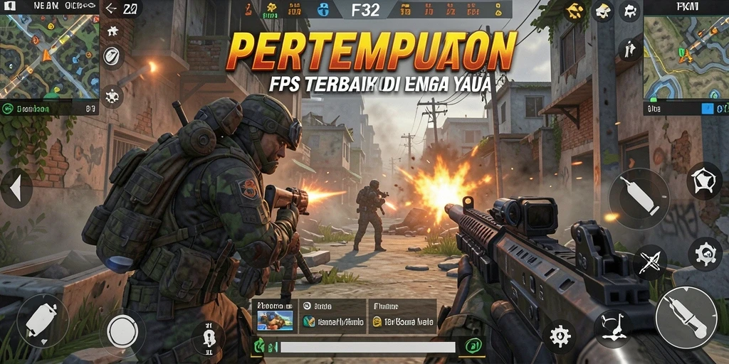 Menampilkan aksi menegangkan dalam pertempuran FPS di F32.
