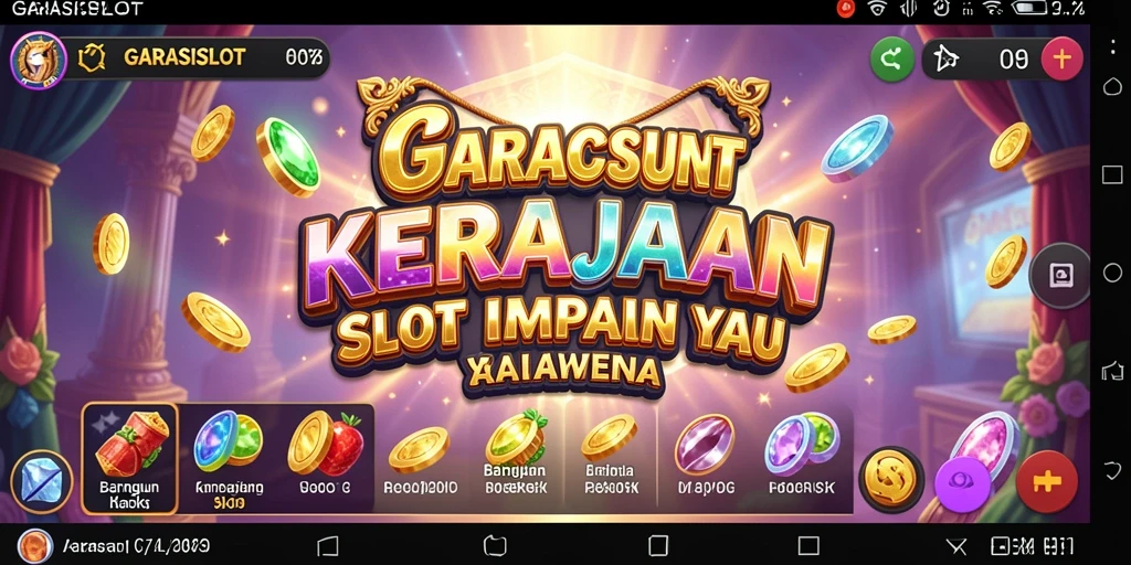 Screenshot gameplay GARASISLOT menampilkan suasana kasino yang mendebarkan.