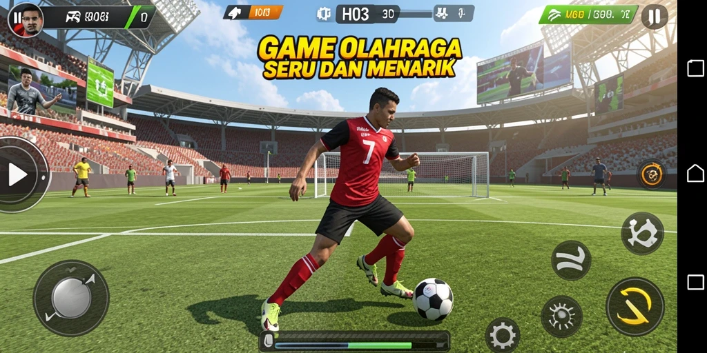 Gameplay H03 yang mendebarkan menampilkan aksi olahraga yang seru.