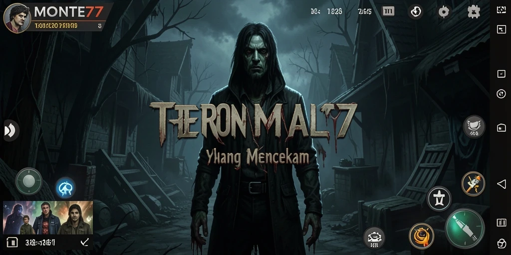 Screenshot gameplay <strong>MONTE77</strong> dengan suasana horror yang sangat mencekam.