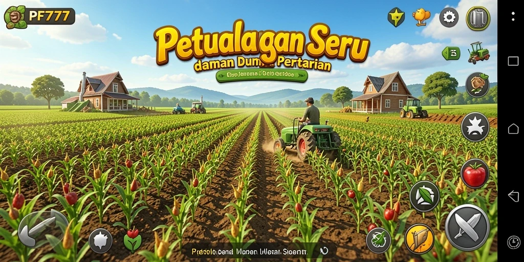 Tampilan gameplay seru dari dunia pertanian yang menakjubkan.
