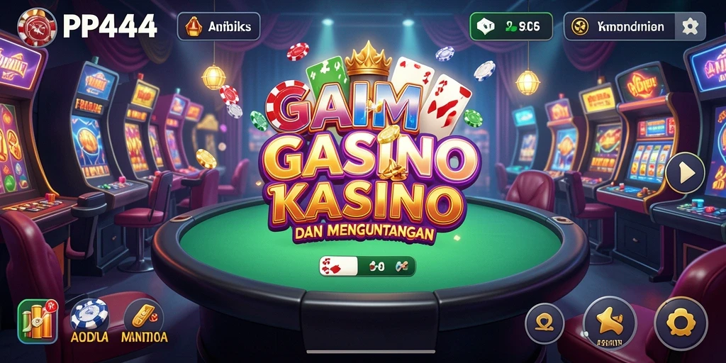 Screenshot utama PP444 menampilkan gameplay Kasino yang menarik.
