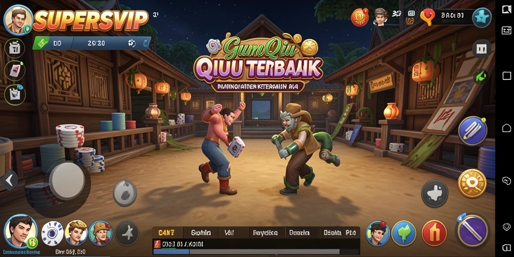 Gameplay QiuQiu yang seru di SUPERSVIP.