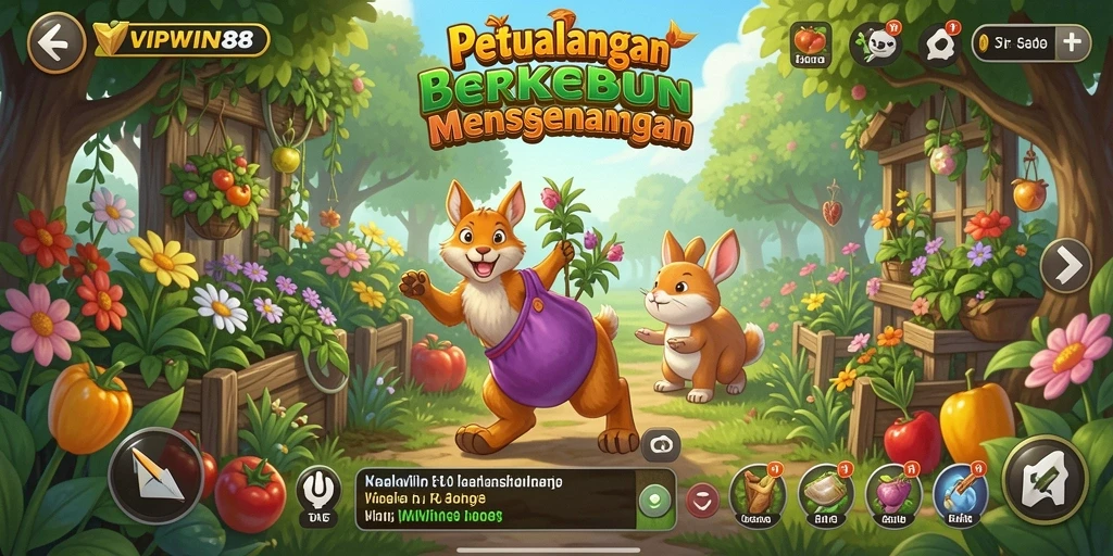 Gameplay menarik VIPWIN88 yang menunjukkan keseruan berkebun.