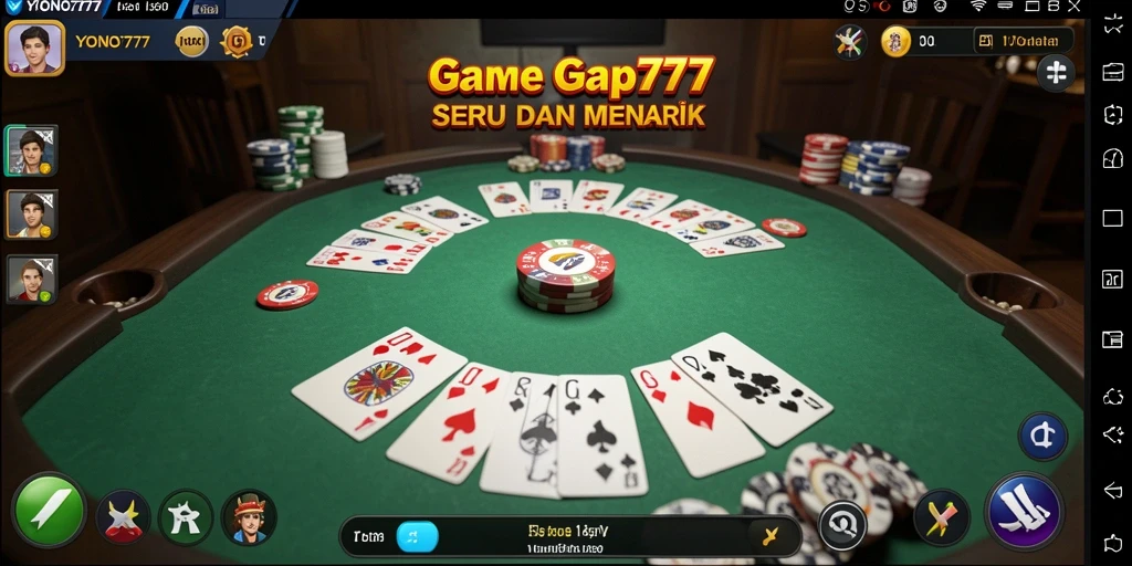 Tampilannya menampilkan gameplay Gaple yang seru dan interaktif.